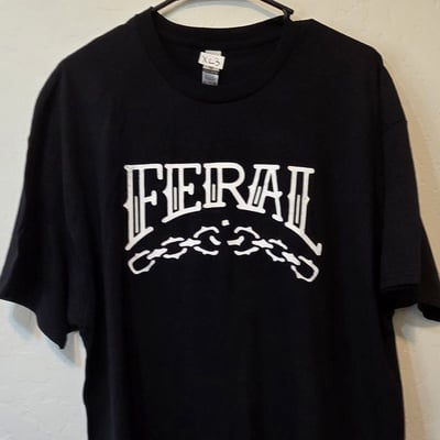 Xl feral hand screen printed shirt
