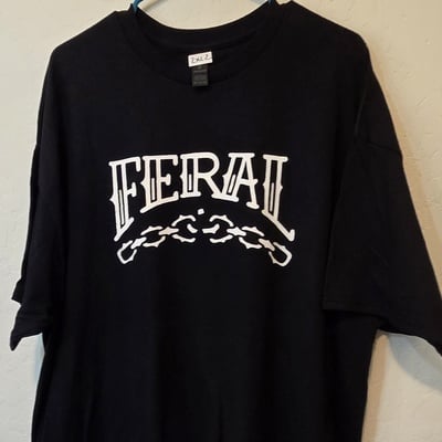 2xl feral hand screen printed shirt