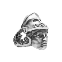 Solid Sterling Silver Greek Mythology Athena Ring - Thumbnail 1