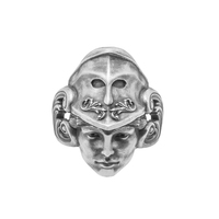 Solid Sterling Silver Greek Mythology Athena Ring - Thumbnail 3