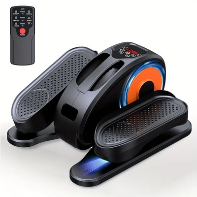 Portable Under Desk Elliptical – Quiet Seated Pedal Exerciser with 12 Speed Levels & Remote 