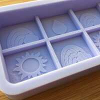Spring Wax Melt Snap Bar Silicone Mold - Thumbnail 4