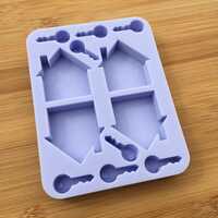 Key & House Outline Silicone Mold - Thumbnail 2