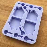 Key & House Outline Silicone Mold - Thumbnail 3