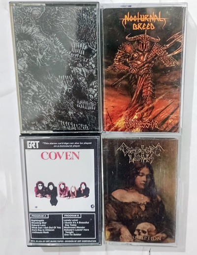 WARSLAUGHTER, COVEN, CEMETERY LIGHTS Tapes 