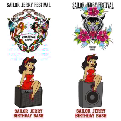 Full-color sticker -- sailor jerry festival / sailor jerry birthday bash