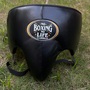 New Custom Genuine Cowhide Leather No Boxing No Life Boxing Gloves Set Head Guard And Groin Guard Cup Protector ( Black )-3