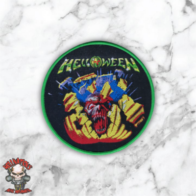 Helloween round woven patches
