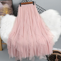 Elastic Waist Flowy Elegant Women’s Tulle Skirt - Thumbnail 4