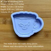 Floral Teacup Silicone Mold - Thumbnail 1