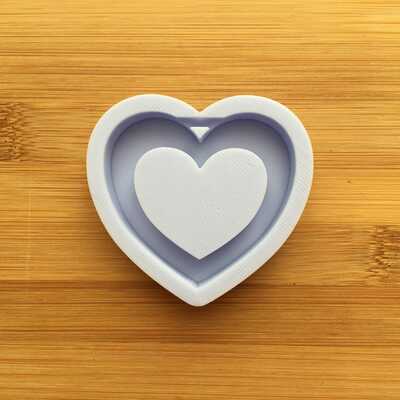 Hollow heart silicone mold
