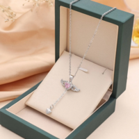Kawaii Cupid Angel Wings Pendant Necklace - Thumbnail 2