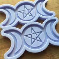 Pentacle Triple Moon Silicone Mold - Thumbnail 2