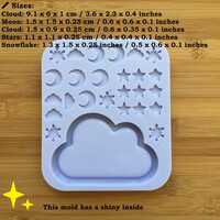 Cloud Shaker with bits Silicone Mold - Thumbnail 1