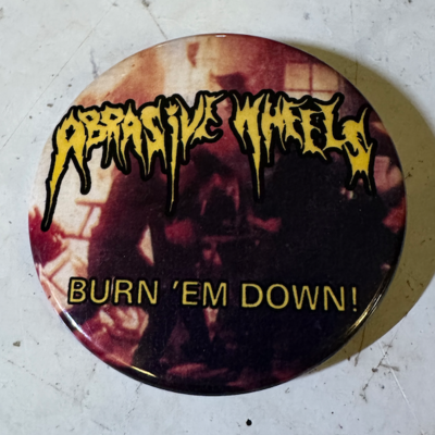 Abrasive wheels pin badge
