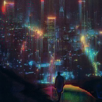 City of forgotten dreams - small giclée print - 8" x 10" - Thumbnail 1