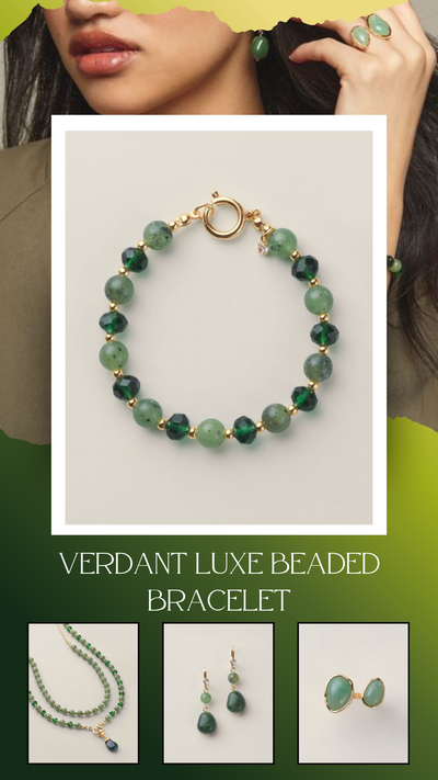 Verdant Luxe Beaded Bracelet