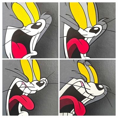 Tetraptych painting by david gomez "tom's scream" 