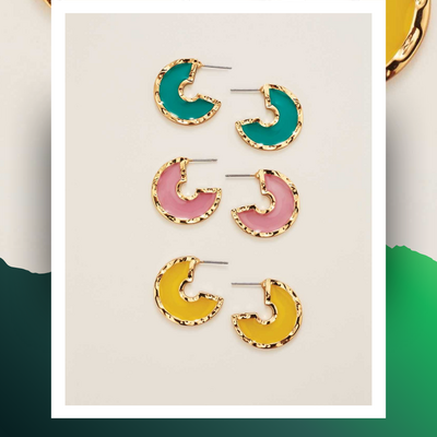 Pop & shine hoop earrings - Thumbnail 5