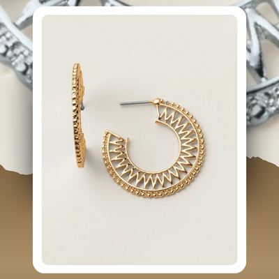 Woven glow hoop earrings