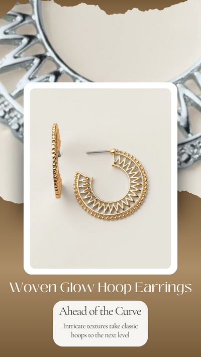 Woven Glow Hoop Earrings