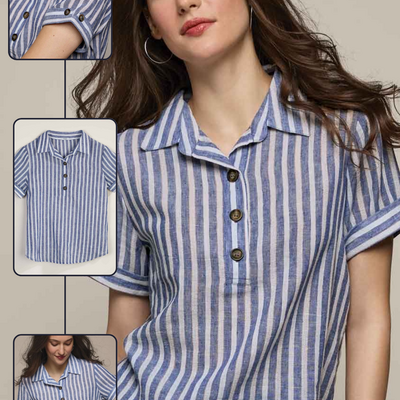 Two-tone stripe shirt - Thumbnail 2