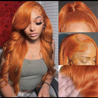 “ginger goddess” 30-inch hd lace body wave wig – human hair
