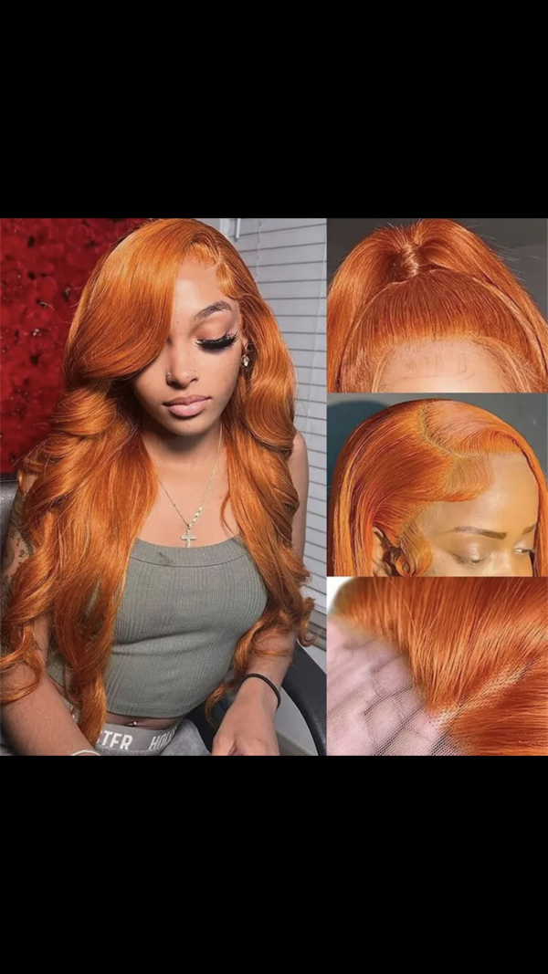 “Ginger Goddess” 30-Inch HD Lace Body Wave Wig – Human Hair