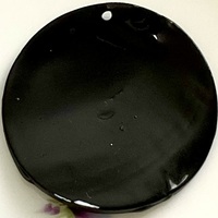 Black Floral Shell Pendant - Thumbnail 1