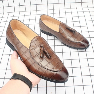 Men's tassel casual polished retro hairstylist shoes 2 colors - Thumbnail 5