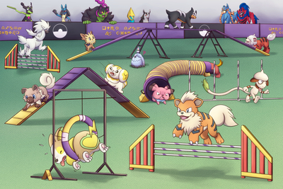Poke Dogs Print