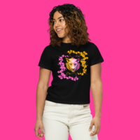Pink and Gold Sculpture Cat T-shirt  - Thumbnail 1