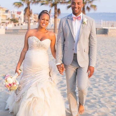 Elegant wedding dress, mermaid lace appliques african girls bridal dress bridal gown - Thumbnail 1