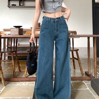 Sexy Side Hollow Out Floral Baggy Jeans - Thumbnail 5