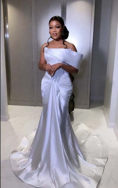 Elegant Wedding Dress, Mermaid Sleeveless African Girls Bridal Dress Bridal Gown