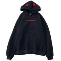 Gothic Girl Oversized Hooded Sweatshirt - Thumbnail 4