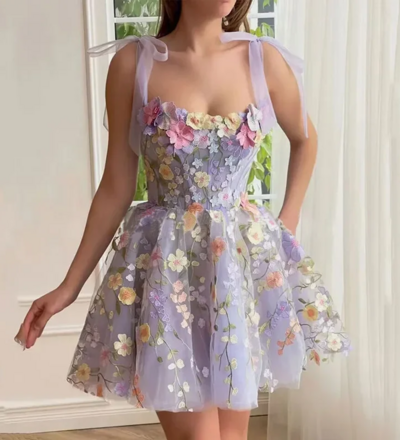 Purple Fairytale Embroidered Women’s Evening Dress