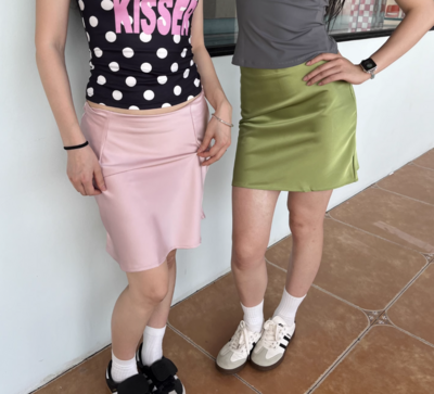 Satin-feel skirt