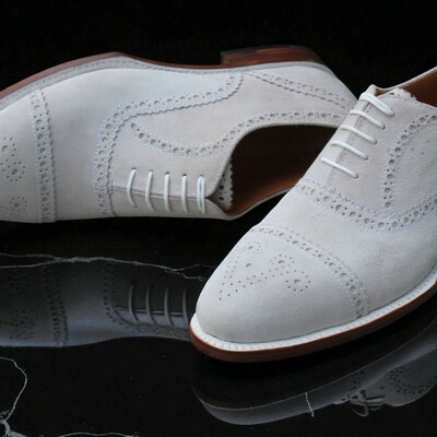 Crafted leather classic genuine suede leather oxford dress shoes