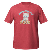 Have a Mice Day Short-Sleeve Unisex T-Shirt Cute Kitty Cat Mouse Kitten Pun Tee - Thumbnail 6