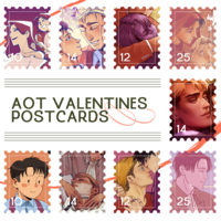 AOT VALENTINES POSTCARDS - Thumbnail 1