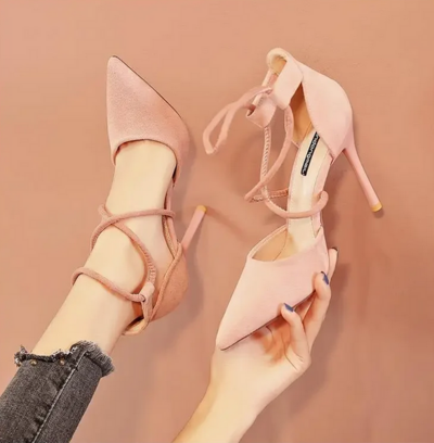 Chic Suede Pointed Stiletto Heels