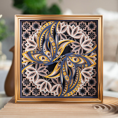 Stereowood butterfly rendezvous multi-layer wall art, crafts housewarming gift
