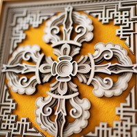 STEREOWOOD Cross Vajra Multi-Layer  Art, Personalized Ornaments, Creative Gifts - Thumbnail 4