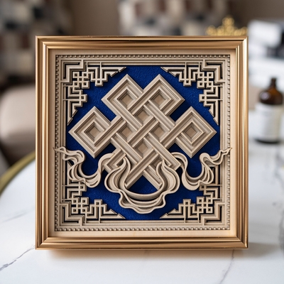 Stereowood auspicious knot multi-layer, personalized ornaments,creative gifts