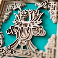 STEREOWOOD Auspicious Lotus Multi-Layer, Personalized Ornaments, Creative Gifts - Thumbnail 5
