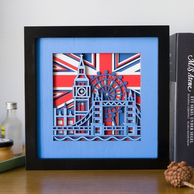 Stereowood england multi-layer wooden wall art, creative gifts, laser cut