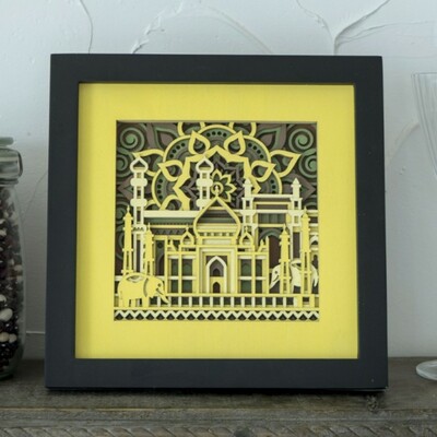 Stereowood india multi-layer wooden wall art, creative gifts, laser cut