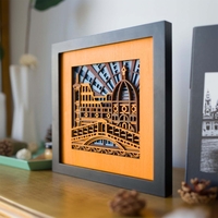 STEREOWOOD Italy Multi-Layer Wooden Wall Art, Creative Gifts, Laser Cut - Thumbnail 6