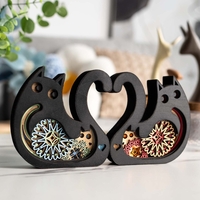 STEREOWOOD Love Cats Customizable Engraved Gift for Couples - Thumbnail 5